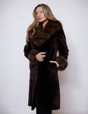 Sheared Mink Coat with Sable