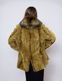 Sheared Mink Jacket with Fox Collar