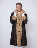 Blonde Sable Lined Storm Coat
