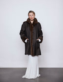Sheared Mink Lined Storm Coat