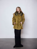 Sheared Mink Jacket with Fox Collar