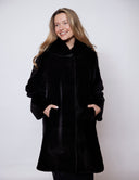 Black Sheared Mink Coat